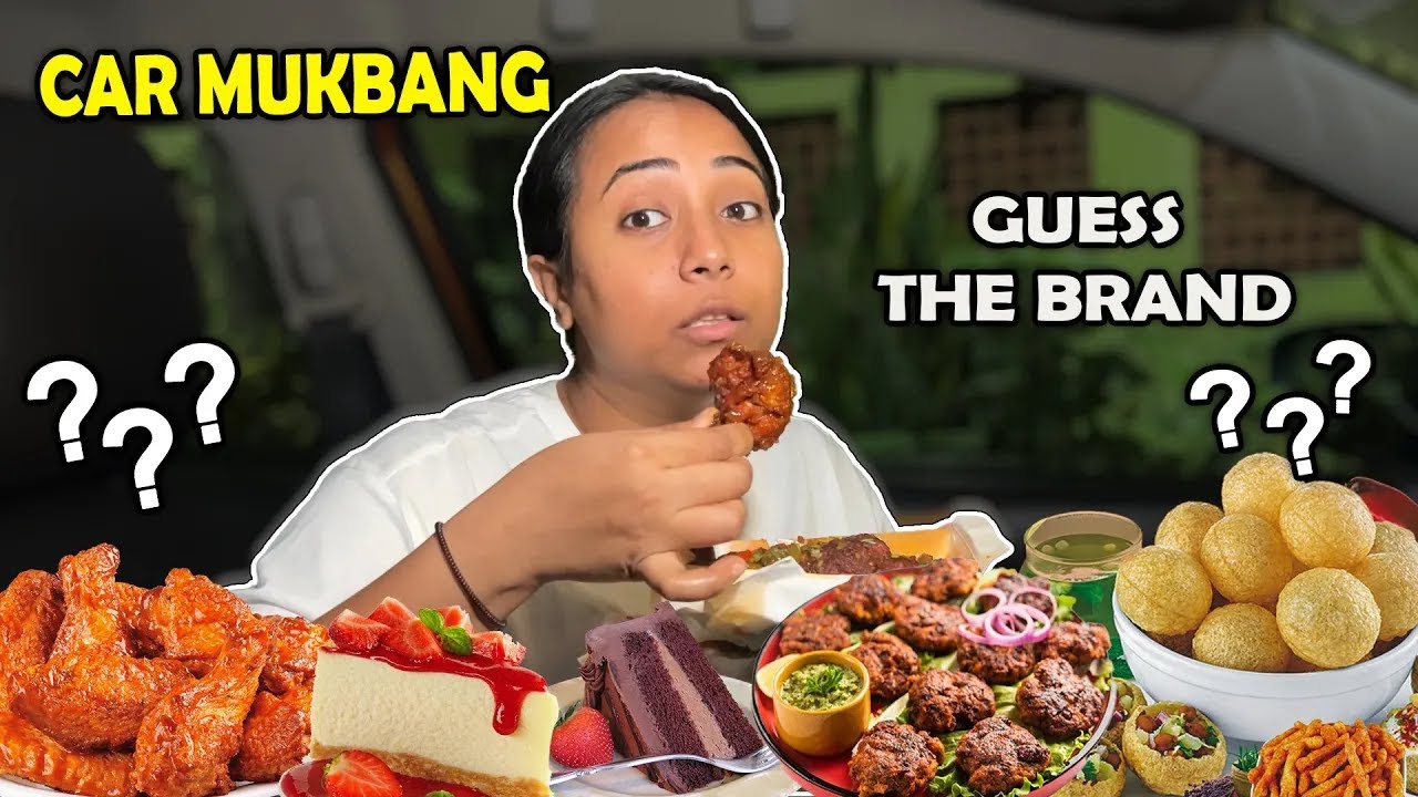 Car Mukbang -Guess the Food Brand | Chicken Lollipop, Desserts, Kebab & more!