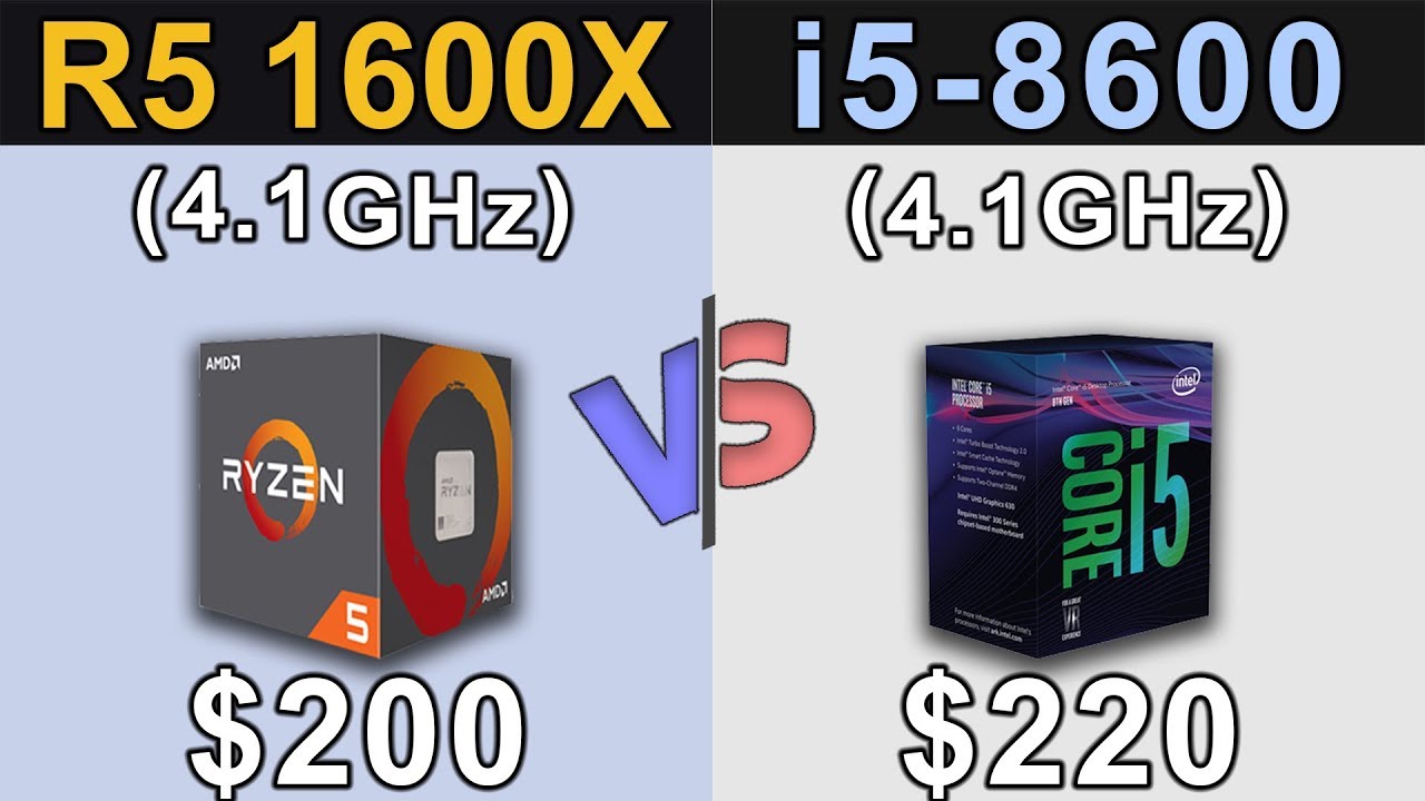 Ryzen 5 1600X (4.1GHz) OC vs i5-8600 (non K) | New Games Benchmarks (1080p Low Graphics Settings)