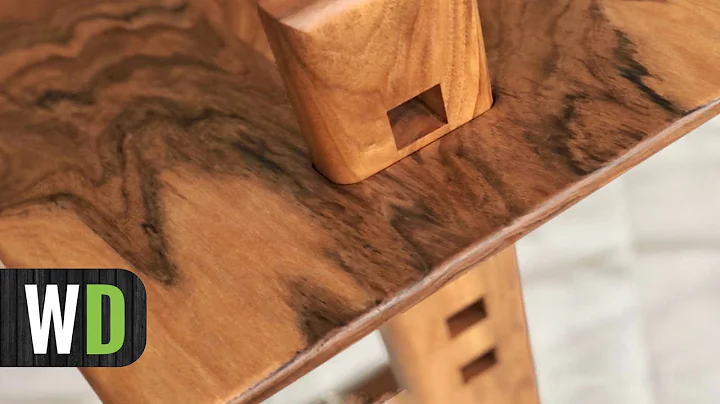 Cantilever table. One leg adjustable coffee table.