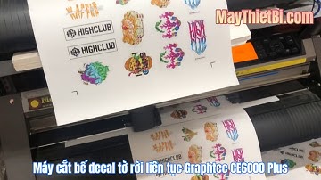 Máy Cắt Decal Cắt bế decal tờ rời liên tục không cần đo giấy thủ công