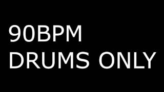 Video thumbnail of "90 BPM Drum Backing Track"