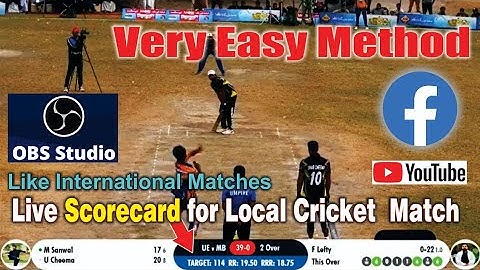 How to Live Cricket Scoring in OBS and VMIX on FB. Live Cricket Scoreboard Free Full Control