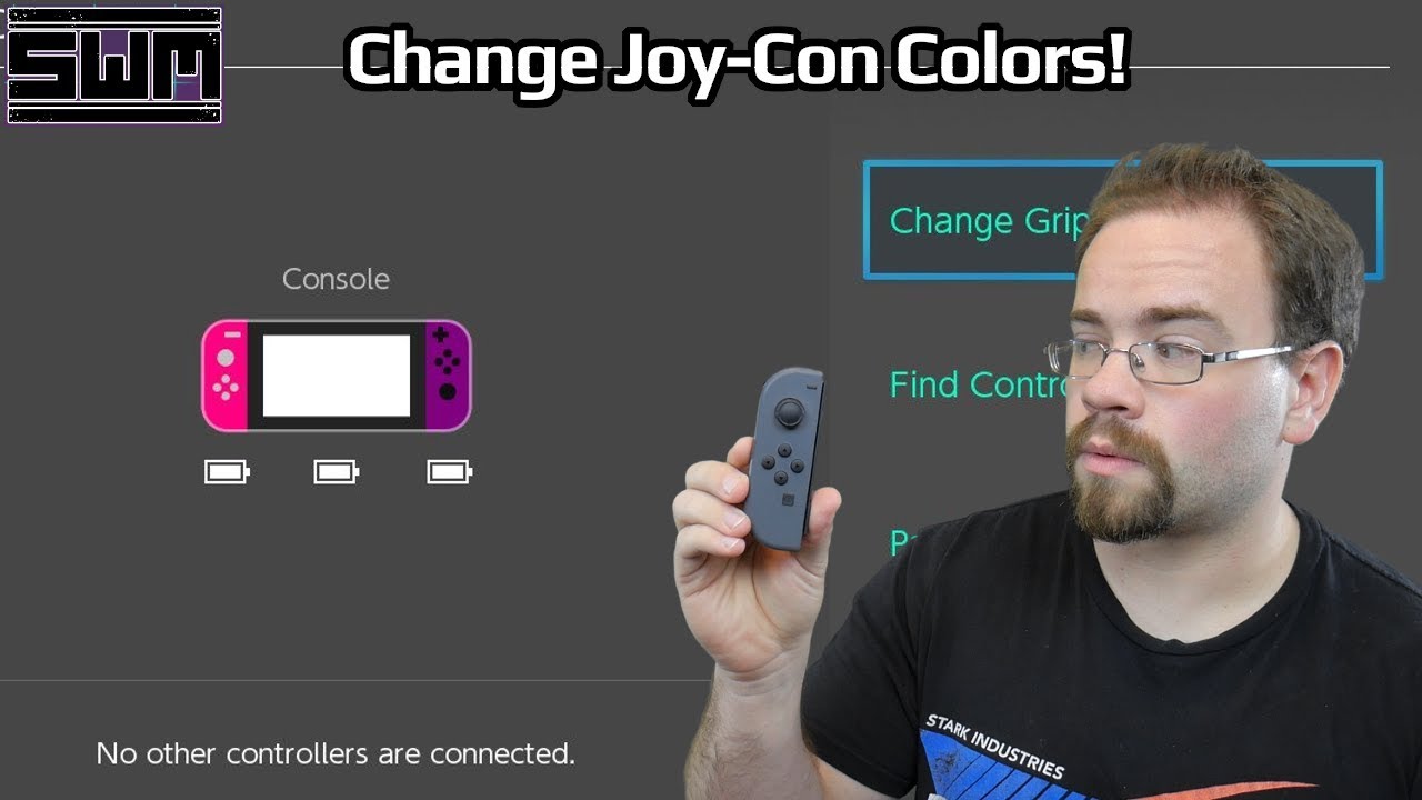 Using the PC app Joy-Con Tool kit You can modify the color your switch  system associates with your joy cons and pro controllers. Great for  controllers with aftermarket shells, and knows whos