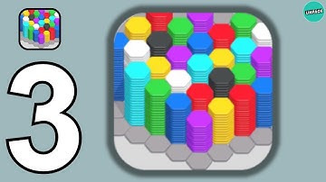 Hexa Sort-Gameplay Walkthrough Part 3(iOS, Android)#puzzlegame