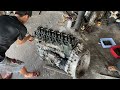 Đại tu và sơn lại động cơ Mitsu 6 | Fully Restoration Old Mitsubishi 6D15 Diesel Engine