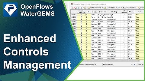 Enhanced Controls Management in WaterGEMS and WaterCAD CONNECT Edition