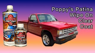 Before and After  Poppy’s Patina WipeOn Clear Coat Chevy S10 Product Review