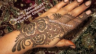 NEW DIY Gulf Dubai Style Henna Mehndi Designs for Hands Tutorial for EID 2017