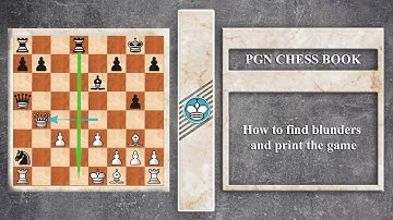 PGN CHESS BOOK -How To Find Blunders and Print the Game
