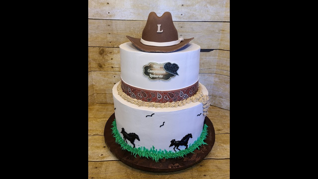 Pastel vaquero ~como montar y decorar ~ Cowboy cake How can you stack and  decorated - YouTube