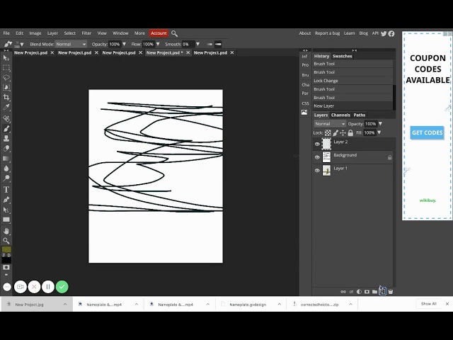 Photopea by Peg Lesson 1  The Brush Tool class=