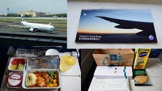 Two short haul flights in asia with cathay pacific. seat pitch feels a
bit smaller than i remember but still comfortable for the journey.
food and service fo...