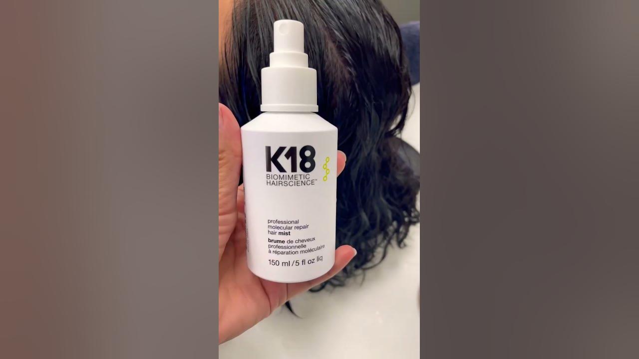 Brazilian blowout results prep with k18 for detox repair before we