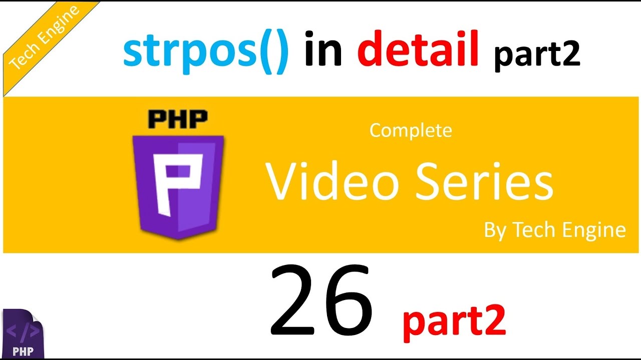 php strpos  New 2022  coding in php (Hindi) - 26 (part2). Strpos function usage example in detail