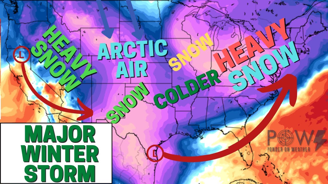 Major Winter Storm! Heavy Snow & Arctic Blast Mid March! - POW Weather ...