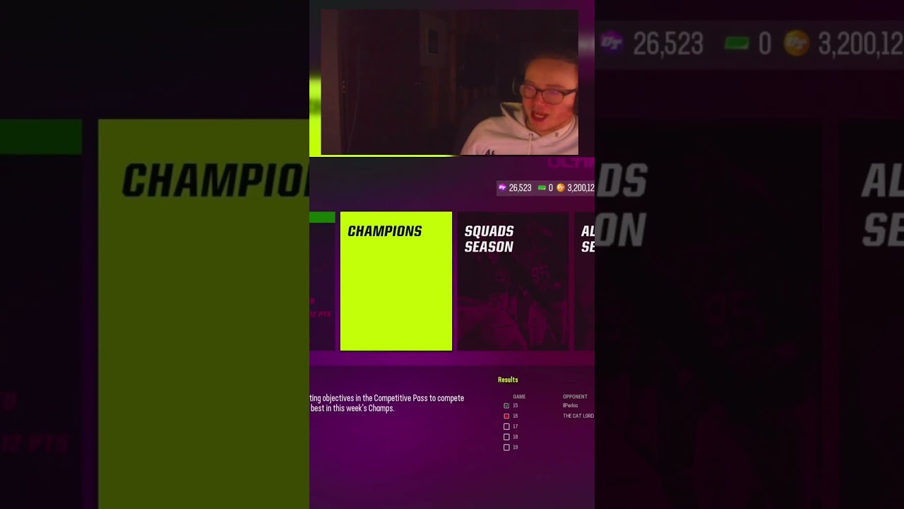 I WAS 15-0 IN MUT CHAMPS.... 