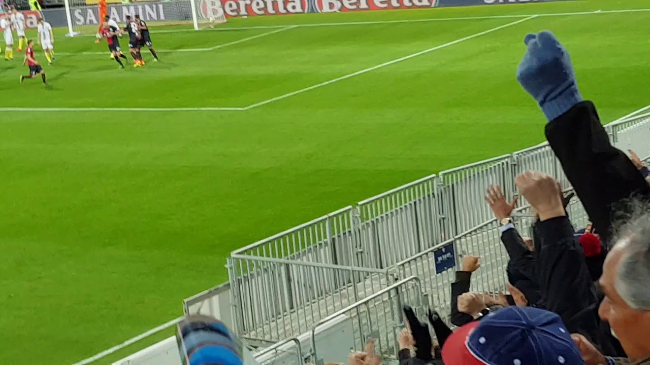 Cagliari Inter gol di Ceppitelli dai distinti