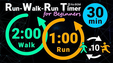 30-Minute Run-Walk-Run Timer: 2min Walk / 1min Run (No BGM)