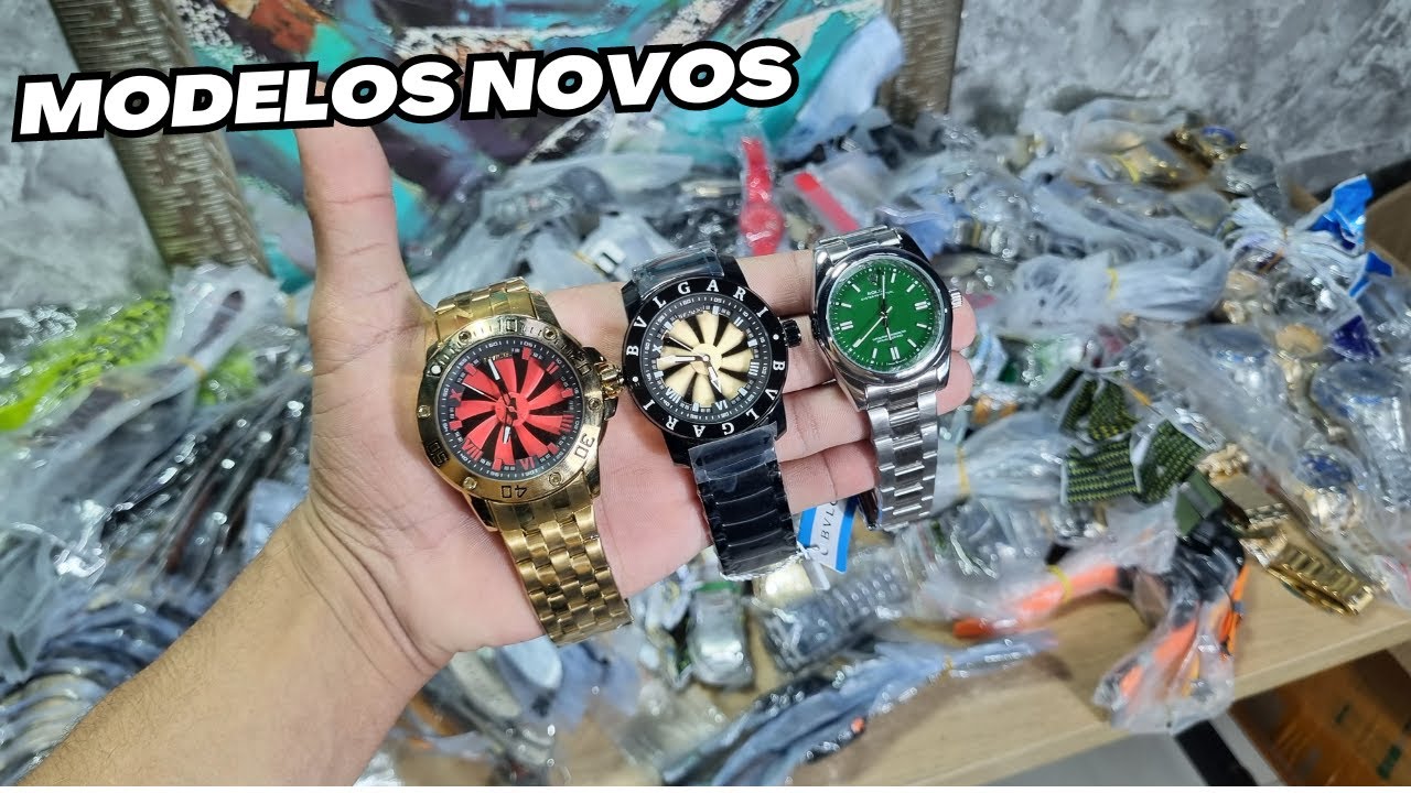 Fornecedor de relogios atacado modelos novos, relogios revenda barato envio para todo brasil