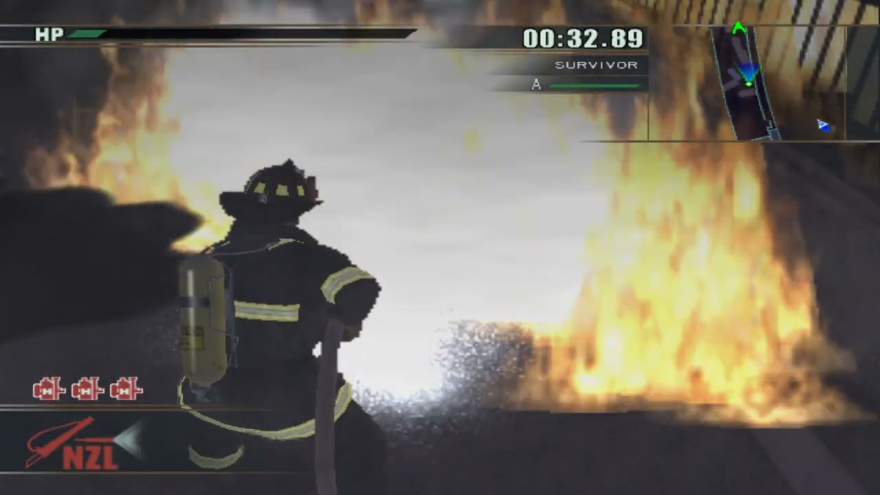 Демонстрация работы пожарного подразделения № 18 (KCET, KONAMI, 2004, PCSX2)