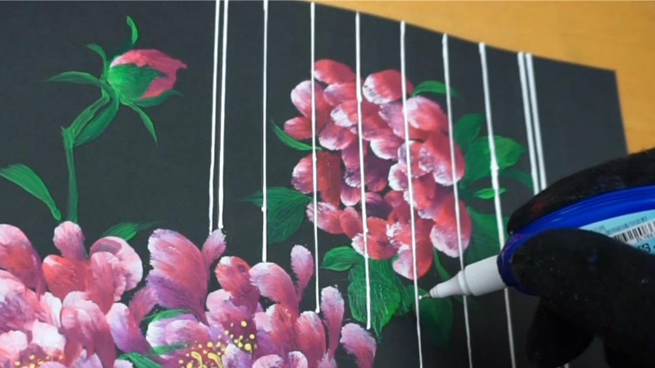 Step By Step Flowers one Stroke Painting Ideas YouTube