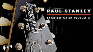 Paul Stanley shows Mark Agnesi his “best sounding guitar”