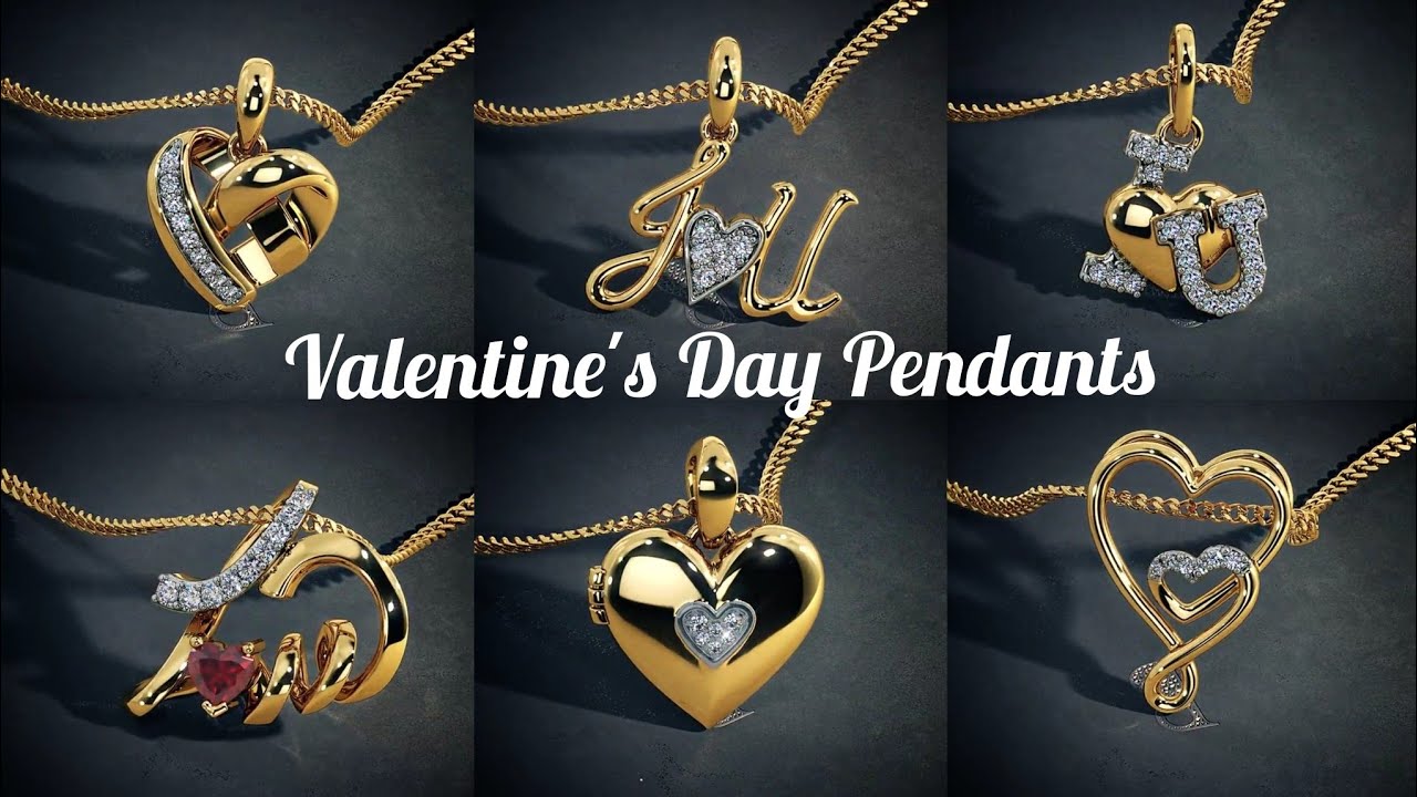 Gold Pendants best valentines day gift