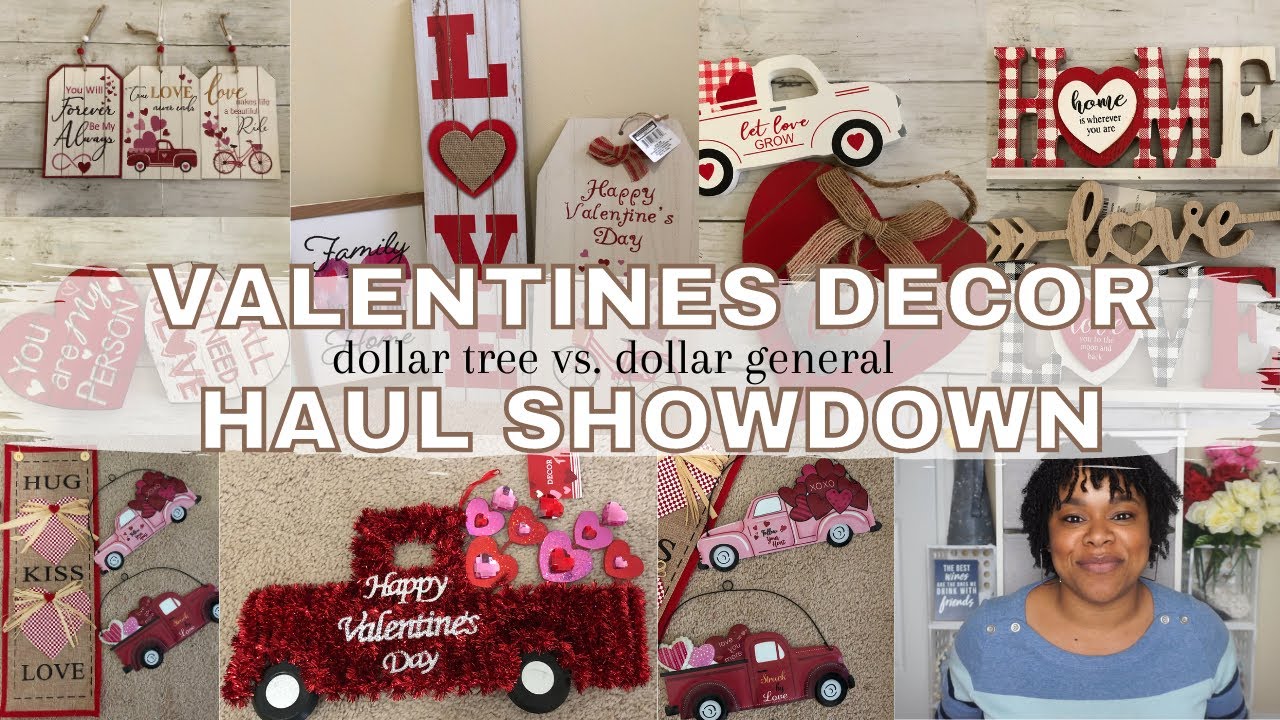 ULTIMATE DOLLAR STORE HAUL SHOWDOWN | BATTLE OF VALENTINE'S DECOR | Dollar Tree vs. Dollar General