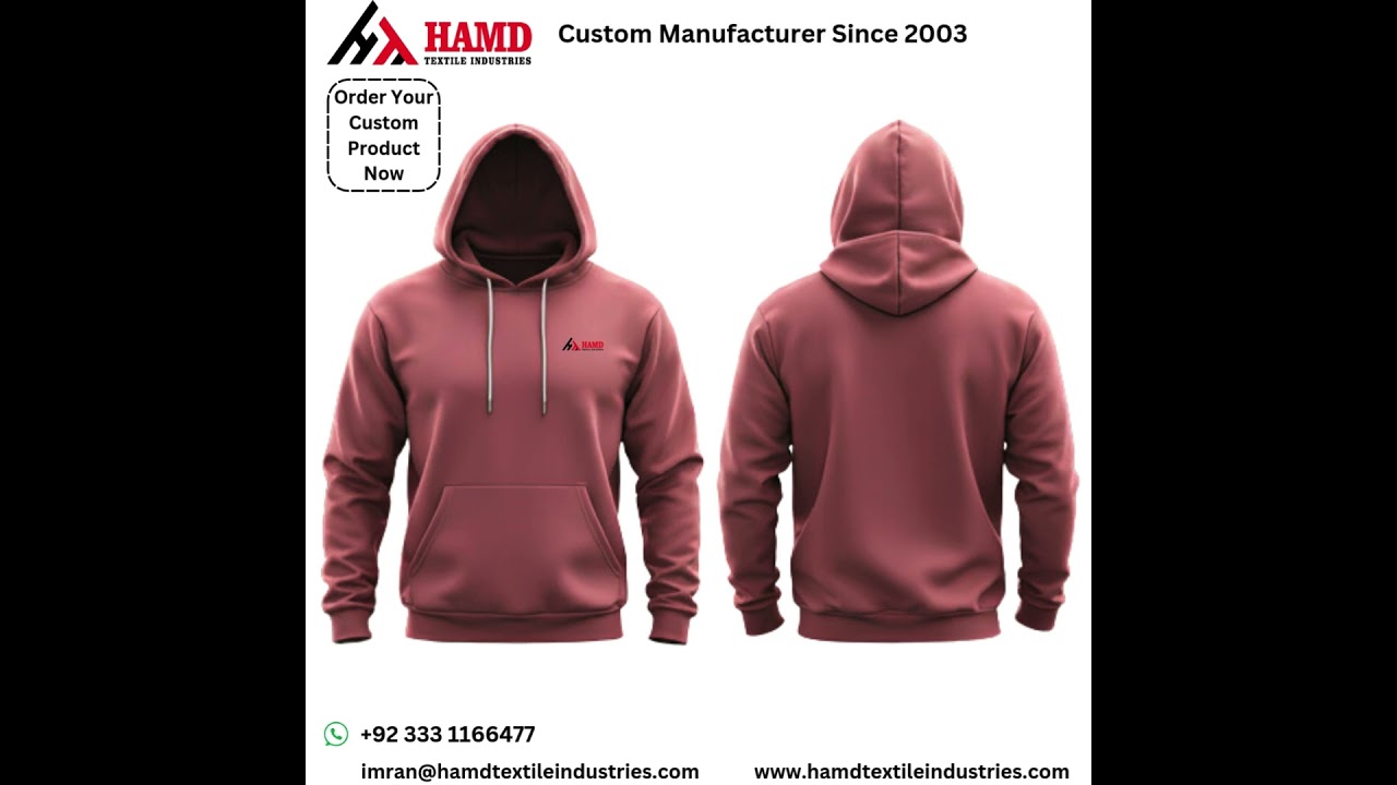 "Customized Hoodie - Hamd Textile Industries" 