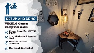 Assembly Tips - VECELO Corner Computer Desk for Small Spaces