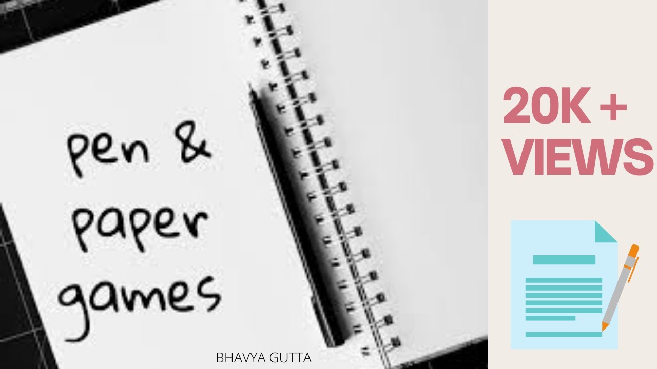 Fun Pen and Paper Games to Cure Boredom