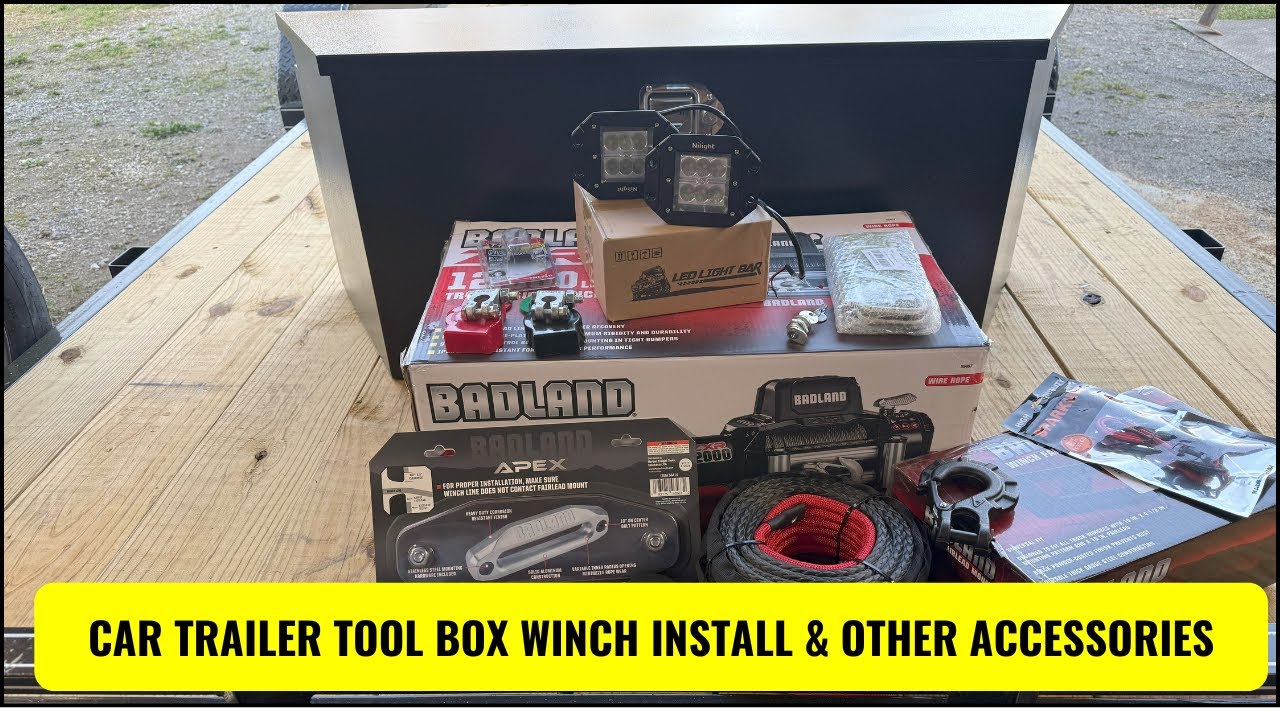 Car Hauler Trailer Upgrade With Harbor Freight Winch And Other ...