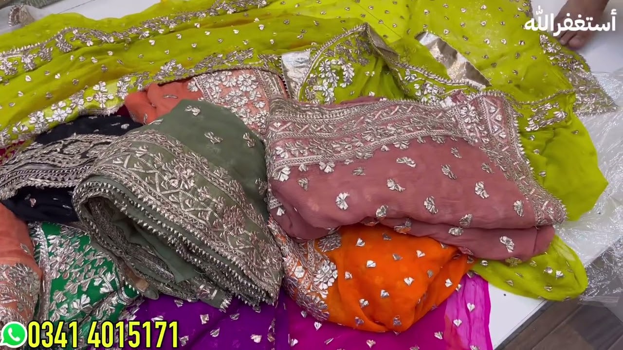 Pakistani Bridal Wear Mehndi Mayo Dress- Party Wear- Gota Patti Work Suit- Beautiful Gotta work Maxi