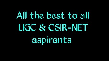For UGC &CSIR-NET  december 2019