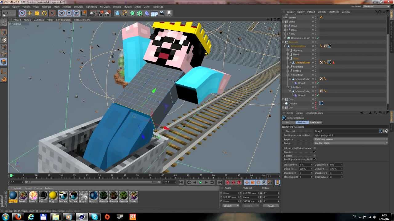 Minecraft - speed art - Minecrafak - Space traveling (Cinema 4D) - YouTube