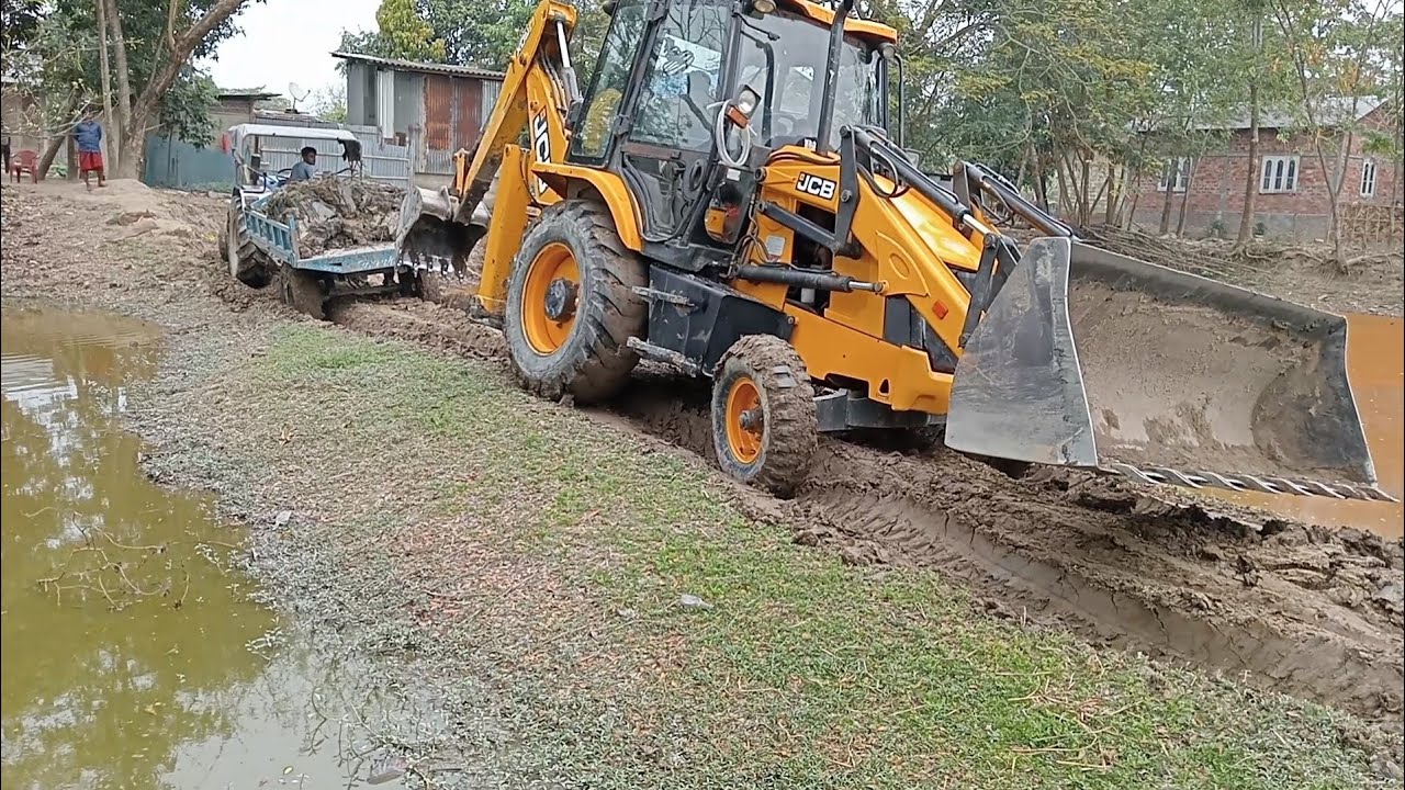JCB 3DX tractor Mati loading Euro 50 Ahij Ali Vlogs YouTube