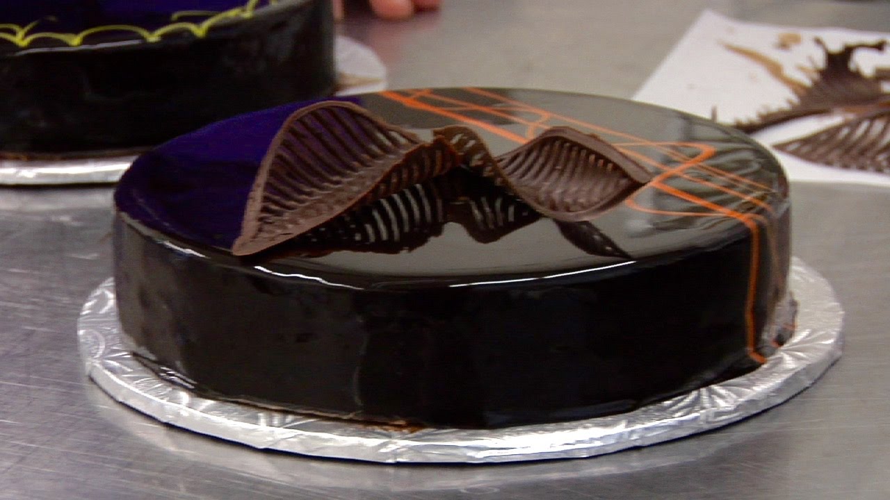 Chocolate Mousse Cake with Mirror Glaze - Veena Azmanov