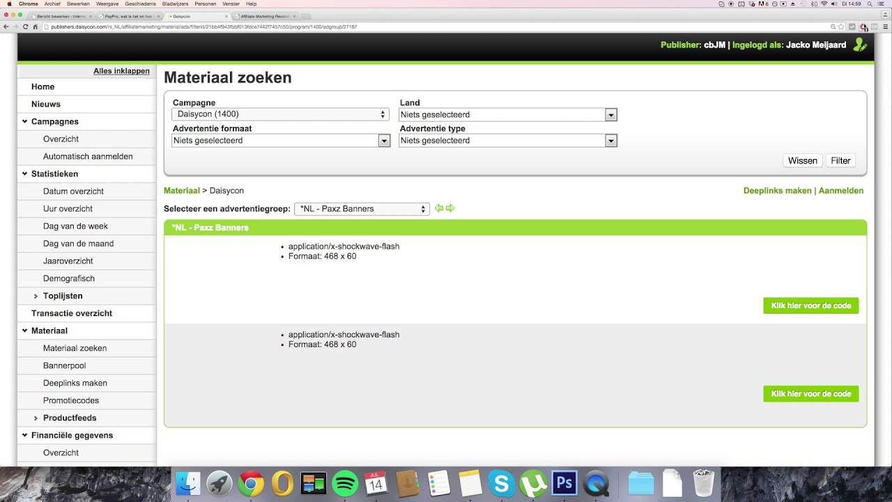 Daisycon affiliate links verkrijgen