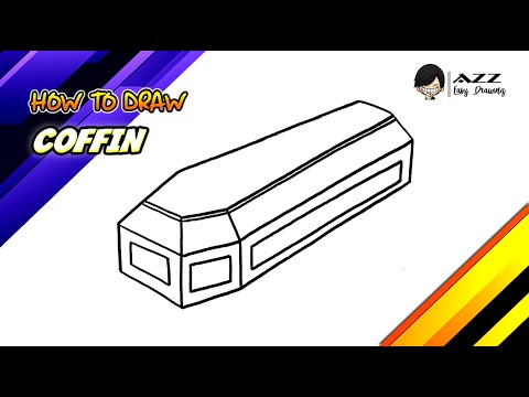 How to draw a Coffin step by step