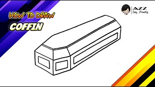 How to draw a Coffin step by step