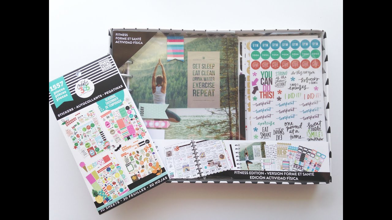 michaels haul happy planner fitness kit share seasonal sticker