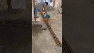 Cutting 20mm Rebar with Ring Saw | Heavy-Duty Steel Fabrication on Site #howitsbuilt #shorts