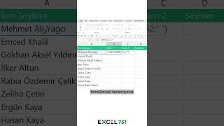 #Excel - İsimleri 3 Parçaya Ayırma (Metinböl Formülü) - EXCEL 751