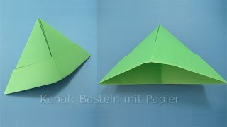 Papierhut falten - Hut basteln mit Papier - Origami Basteln mit Kindern