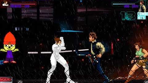 MUGEN Request: Parappa The Rapper & Princess Leia Vs Lara Croft & Han Solo