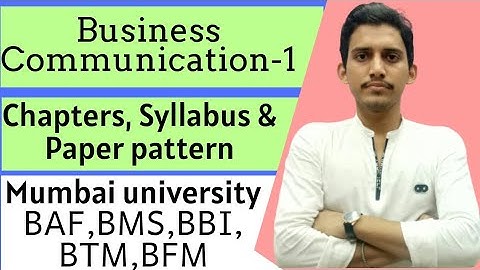 Business Communication-1 || Chapters, Syllabus & paper pattern || BAF,BMS,BBI,BTM,BFM