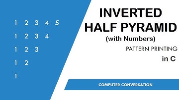 6. Inverted Half Pyramid using Numbers | Pattern Printing in C | Computer Conversation