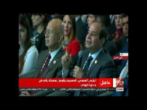 انفعال السيسي أثناء التحدث عن الجماعات المتطرفة