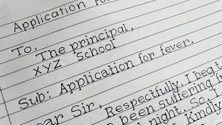 How to write sick leave application to the principal | Application For Fever 🤒