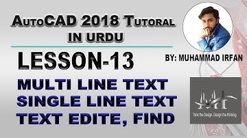 Multi line text, Single line text, text Edit AutoCAD In Hindi/Urdu | Auto CAD Tutorial #13